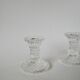 pair of molded glass candlesticks 1950