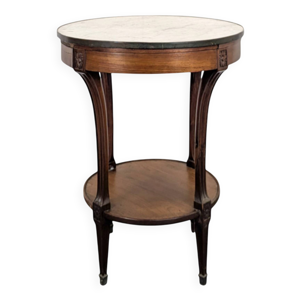 Table bouillotte ou guéridon en acajou de style Louis XVI