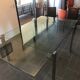 Table Tonelli Design Livingstone base chrome transparent tray 120 x 120