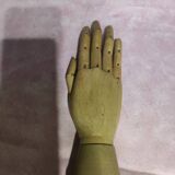 Articulated wooden hand