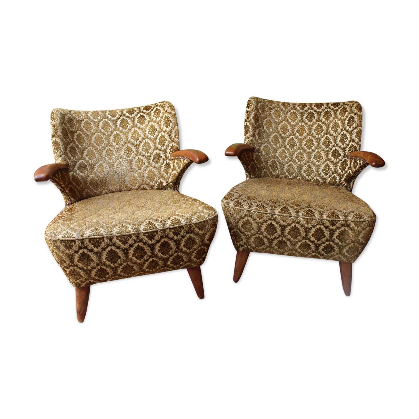 Pair of cocktail armchairs
