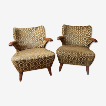 Pair of cocktail armchairs