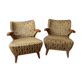 Pair of cocktail armchairs