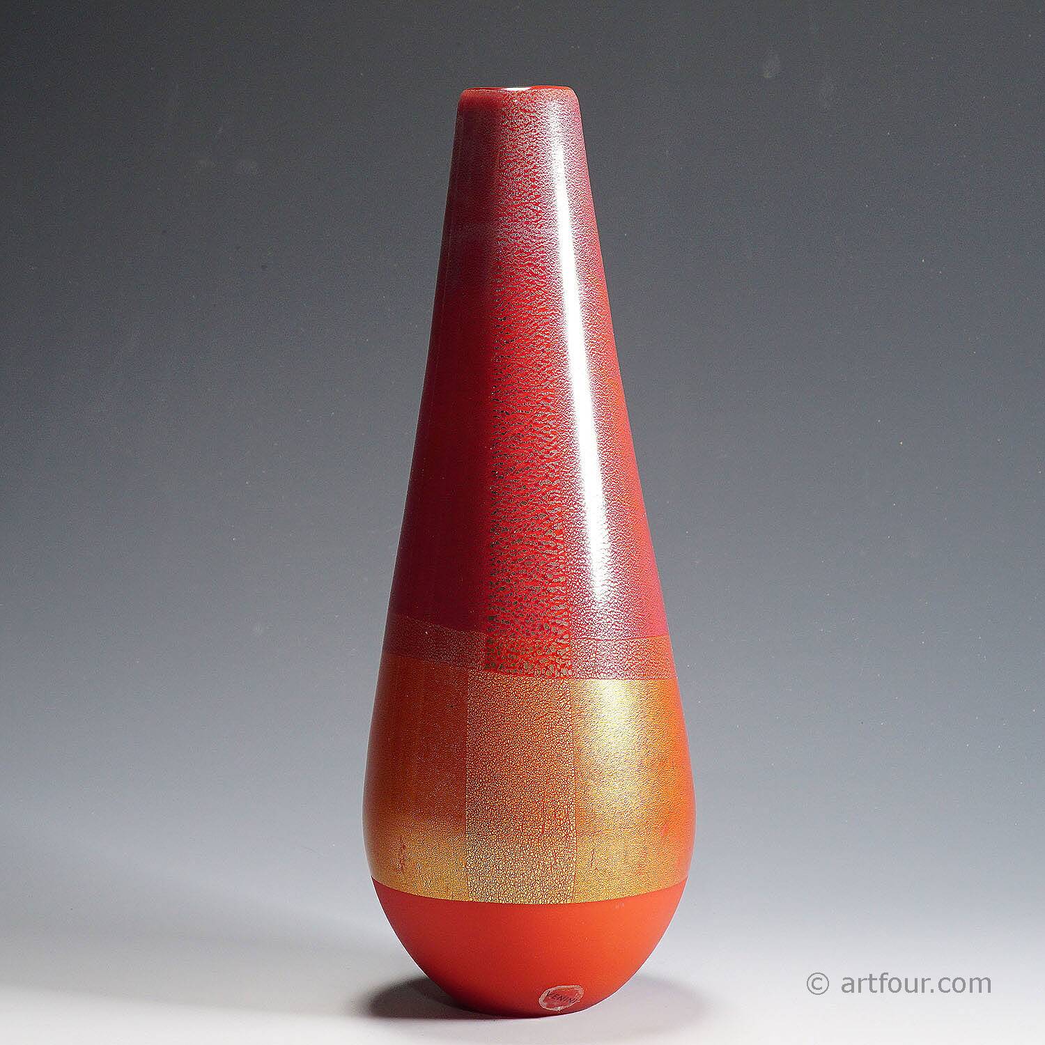 Venini art glass vase from the 'Quarzi' series, Murano 2004
