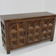 Vintage Spanish brutalist sideboard solid walnut wood 1960s