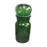 Green vintage glass apothecary jar