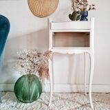 Table pedestal table curved feet white