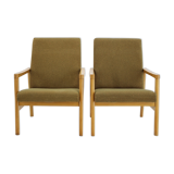 1960s Pair of Beech Armchairs, Czechoslovakia