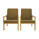 1960s Pair of Beech Armchairs, Czechoslovakia