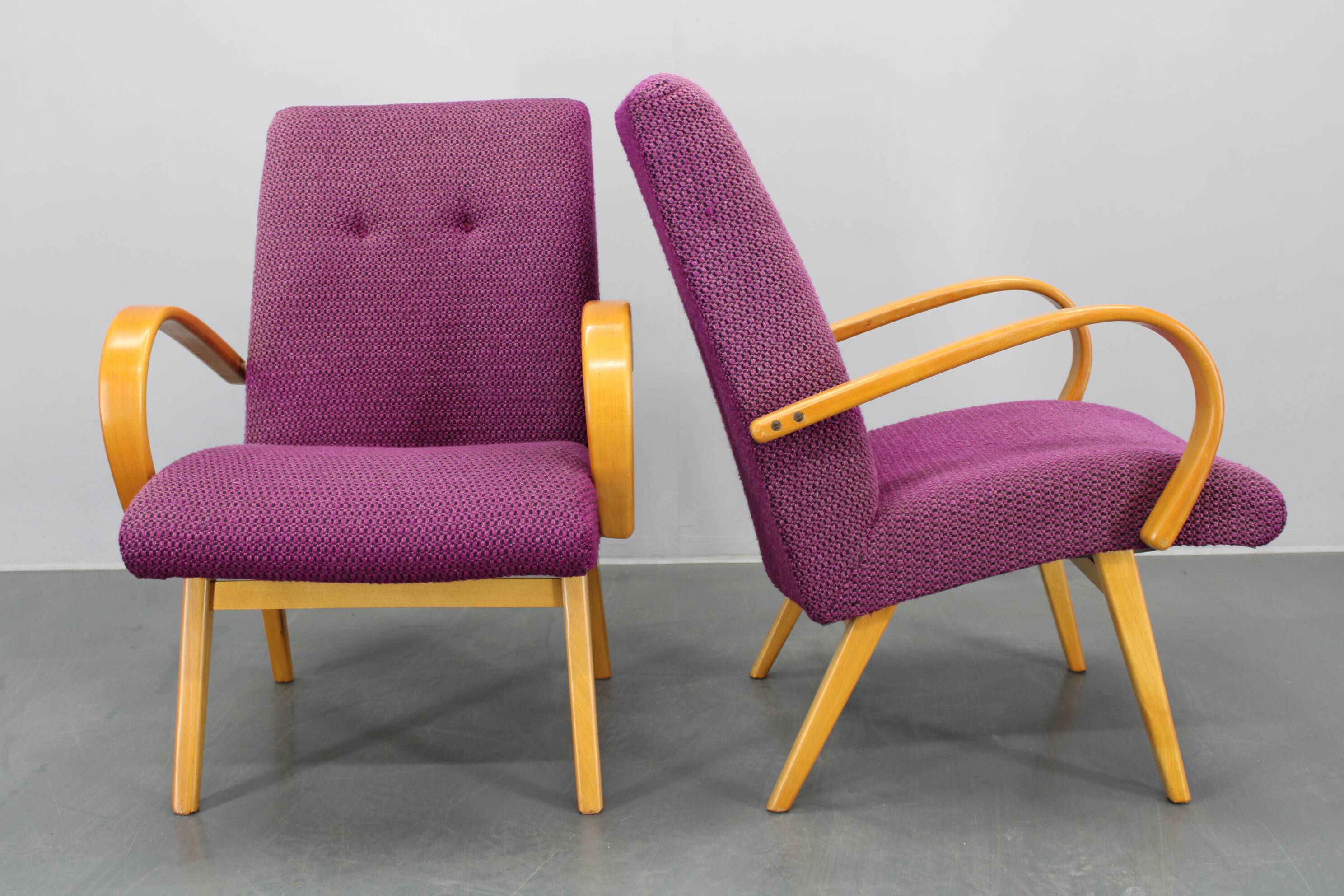 Paire de fauteuils, Tchécoslovaquie années 1960