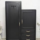 Wardrobe combo linen closet dresser Parisian patina