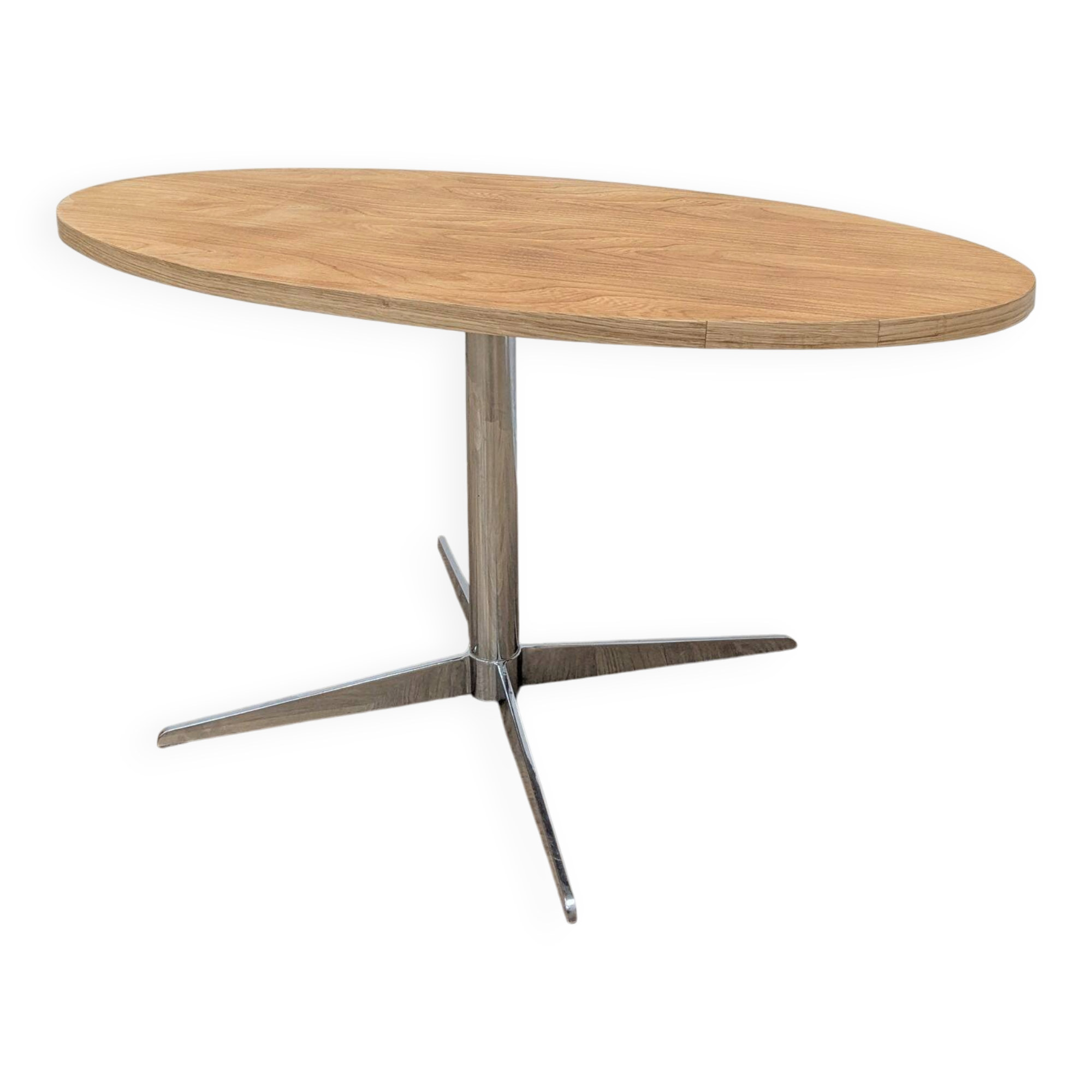 Retro coffee table with a metal base, 1970s.