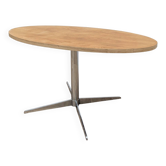 Table basse rétro à piétement en métal, années 70