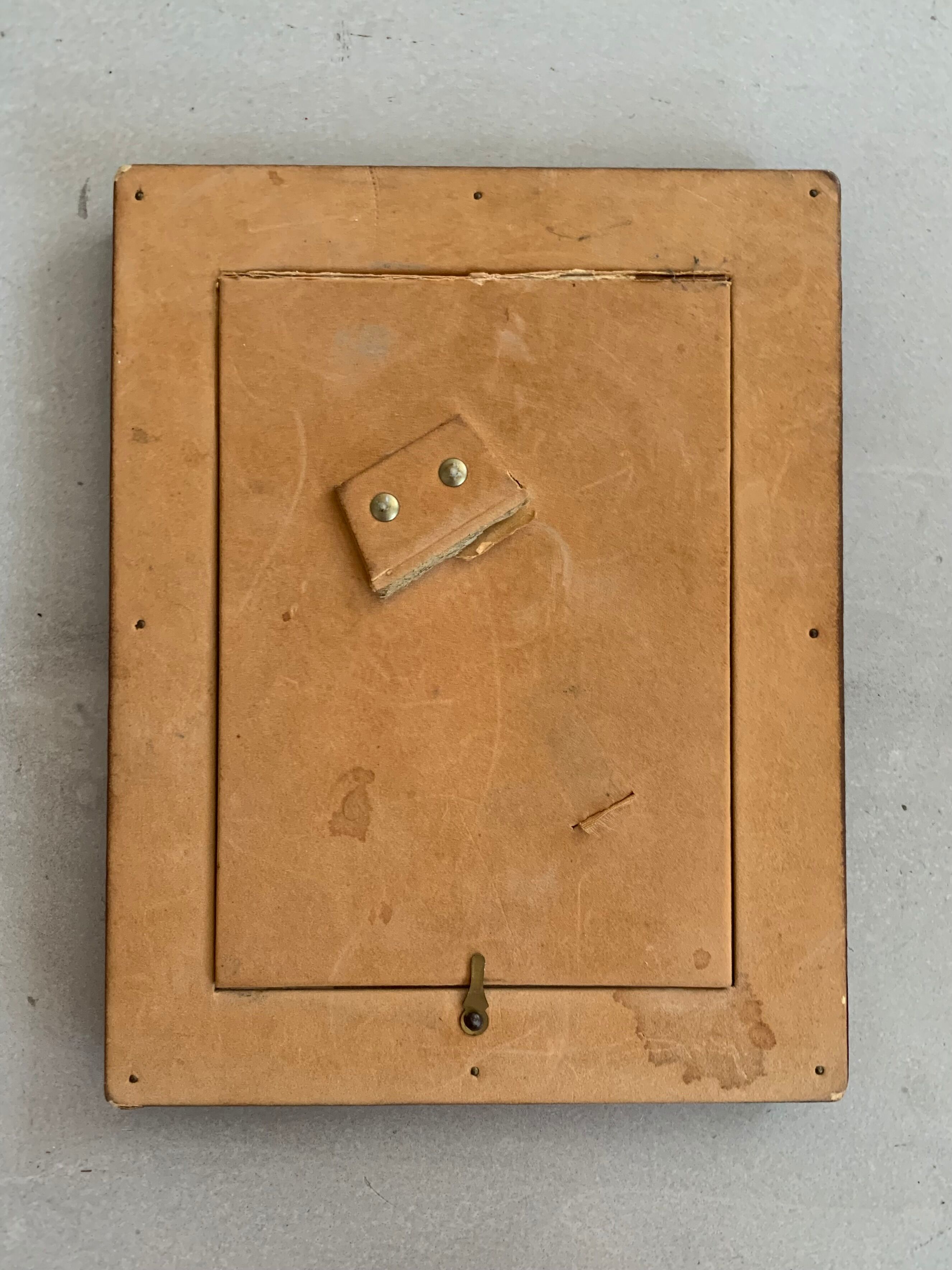 Antique leather frame