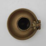 Antique bronze candlestick with dragon-shaped handle from the 17th century