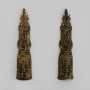 Paire de devanture de pharmacie, médecin, caducées médecine bronze. Début XXème