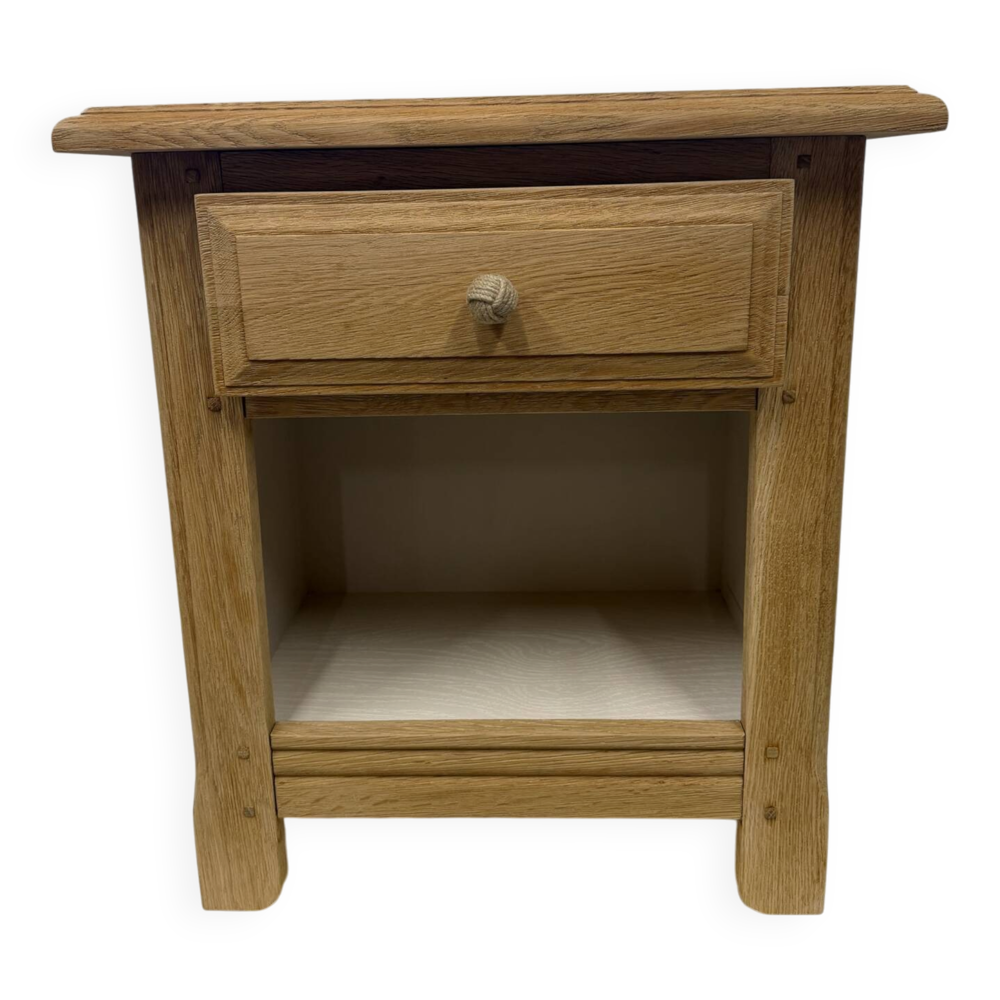 Solid oak bedside table