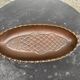 Glazed ceramic dish with fish pattern in relief friesbud melitta germany katen geschler 70