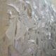 Frosted ice glass plafonnier, Kaiser Leuchten label, 1970s
