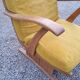 Sleigh armchair of the 40s/50s in oak