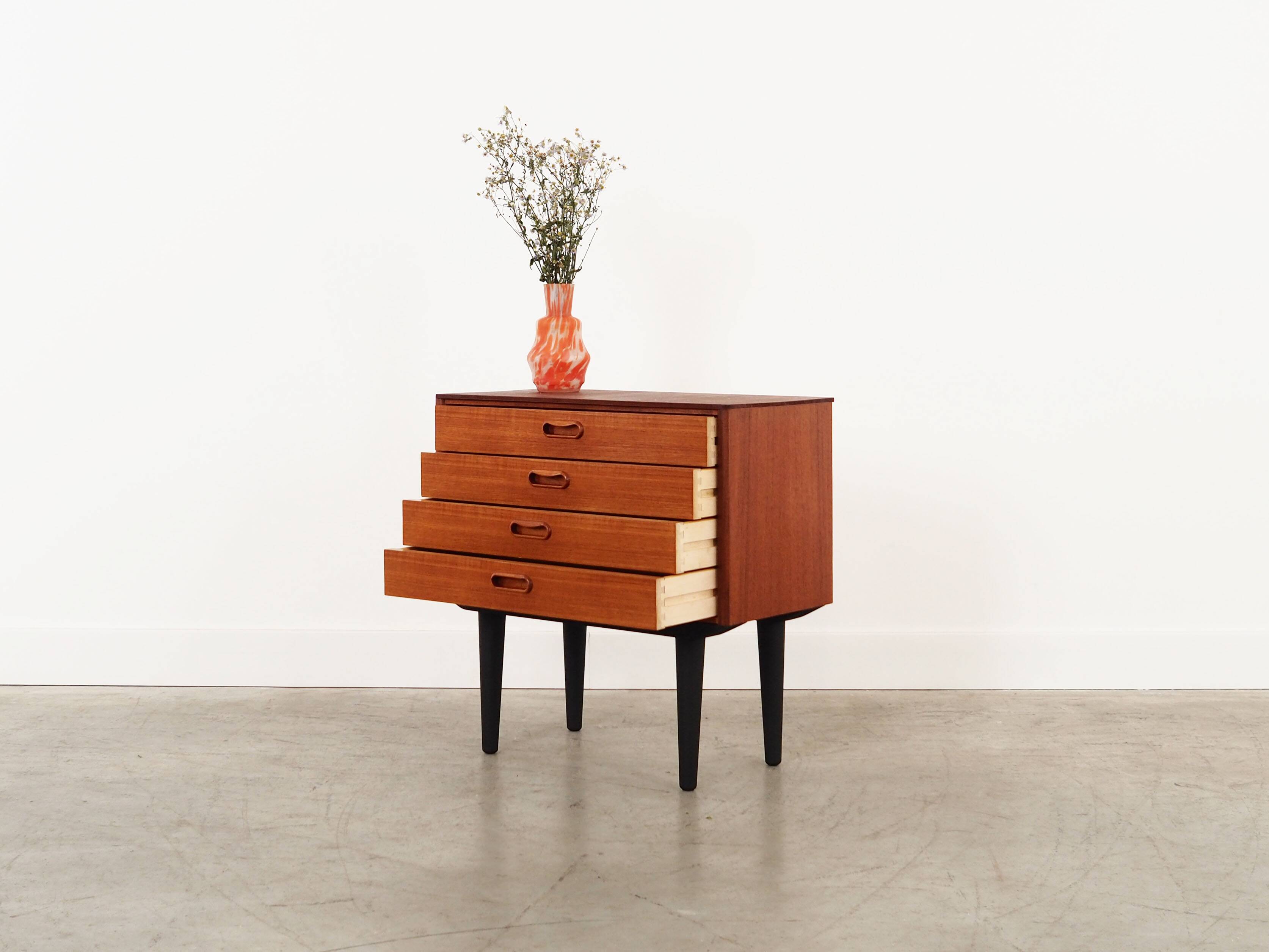 Teak chest of drawers, Danish design, 1960s, manufacture: Denmark