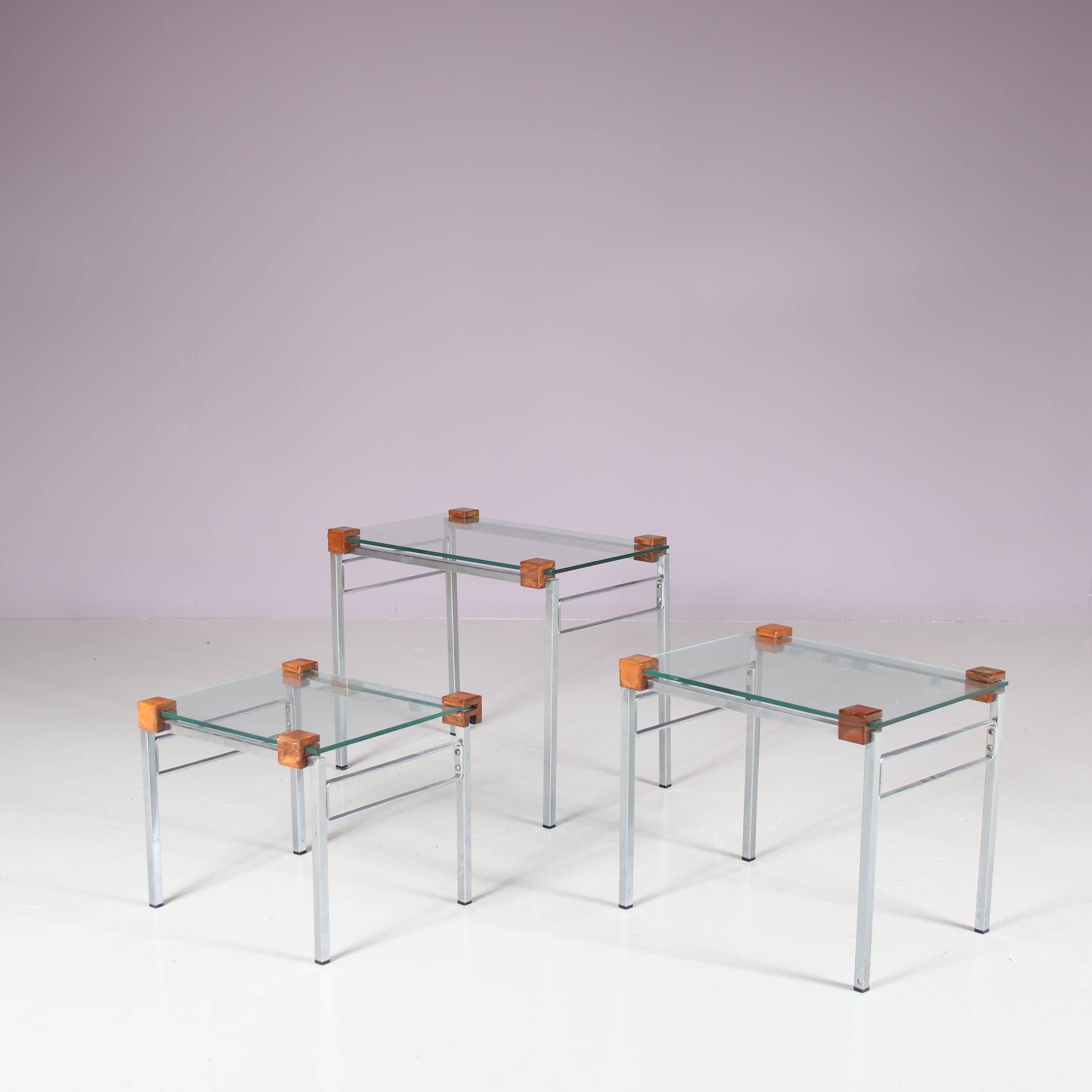 1960s Modern nesting tables from the Netherlands