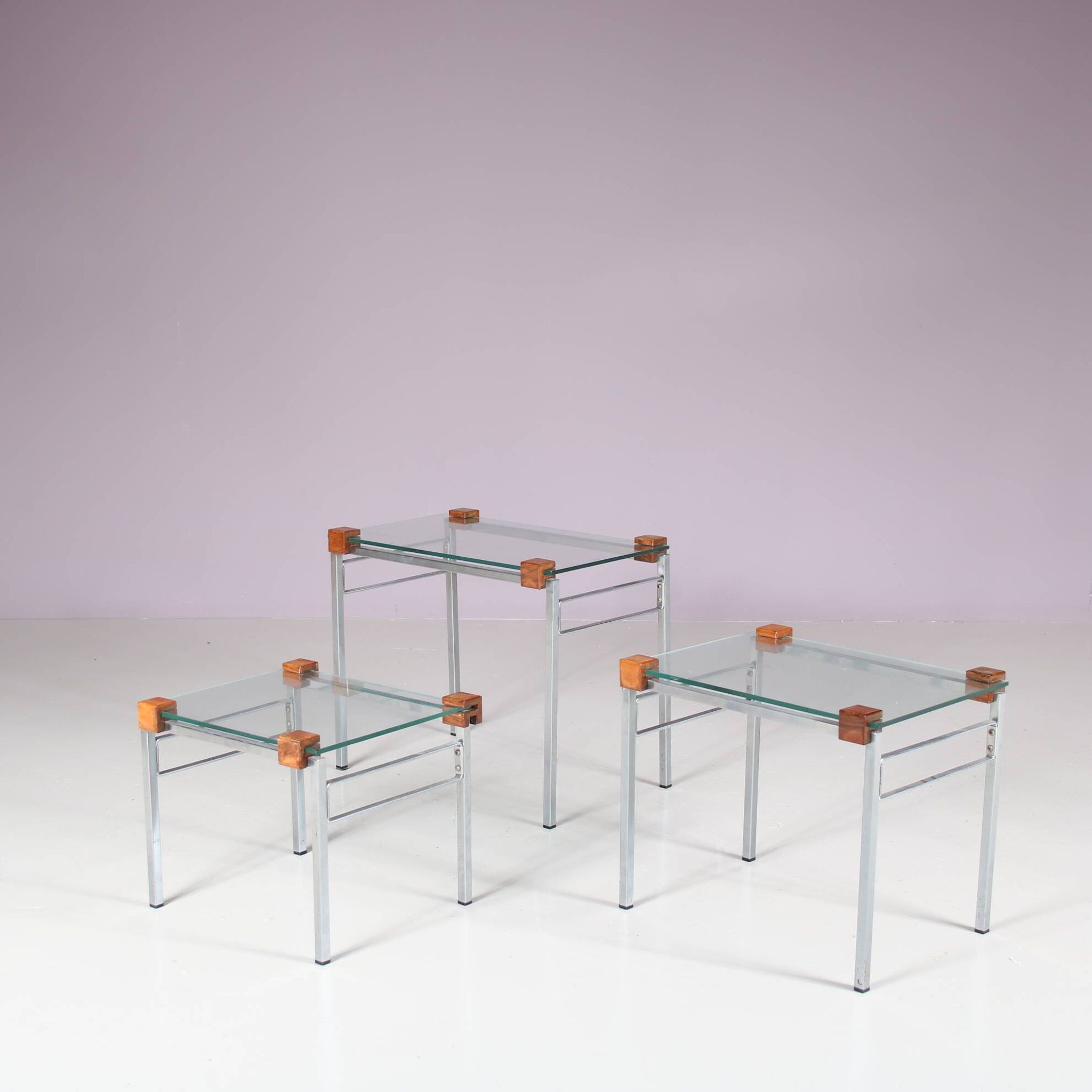 1960s Modern nesting tables from the Netherlands