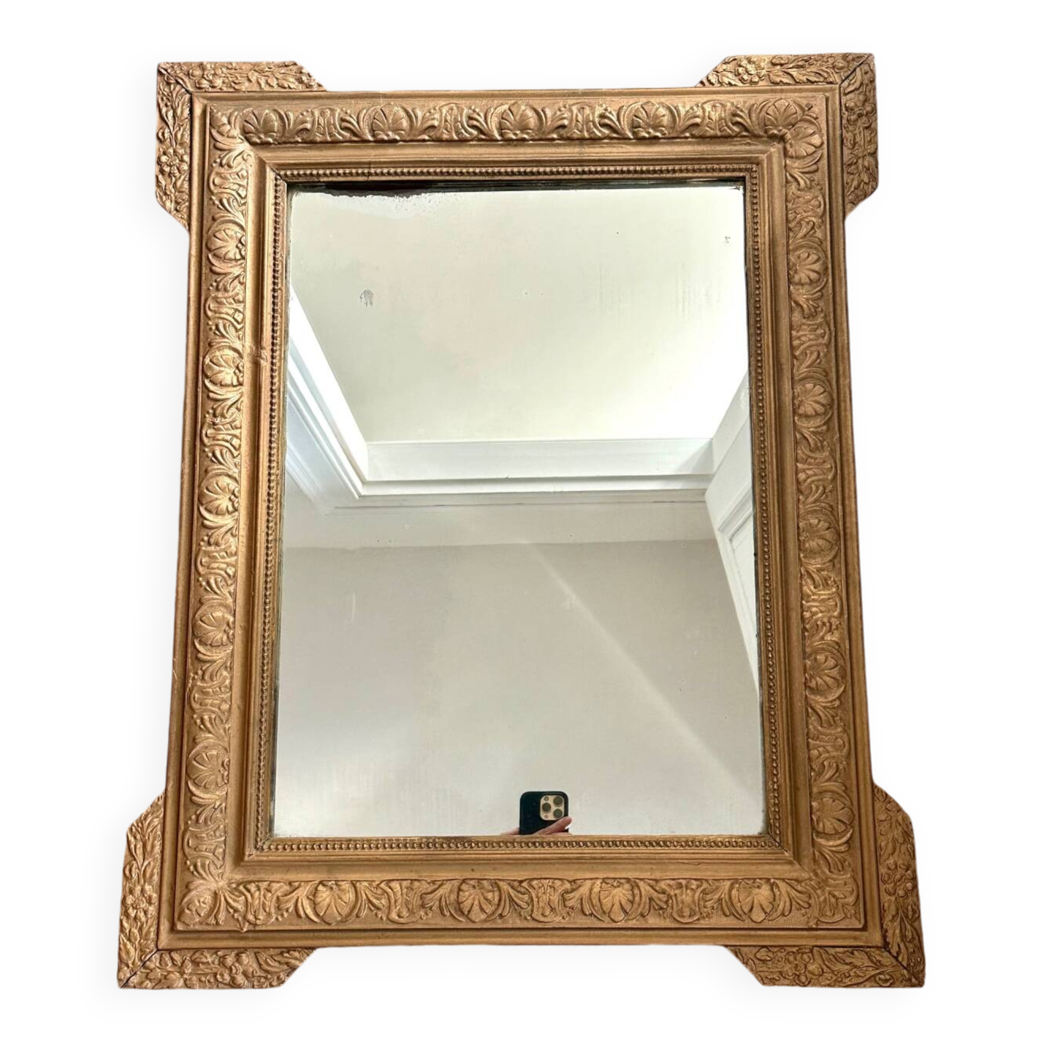 Large 19th century gilded mirror