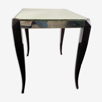 Table basse, d’appoint, bout de canapé en miroir et bois art deco