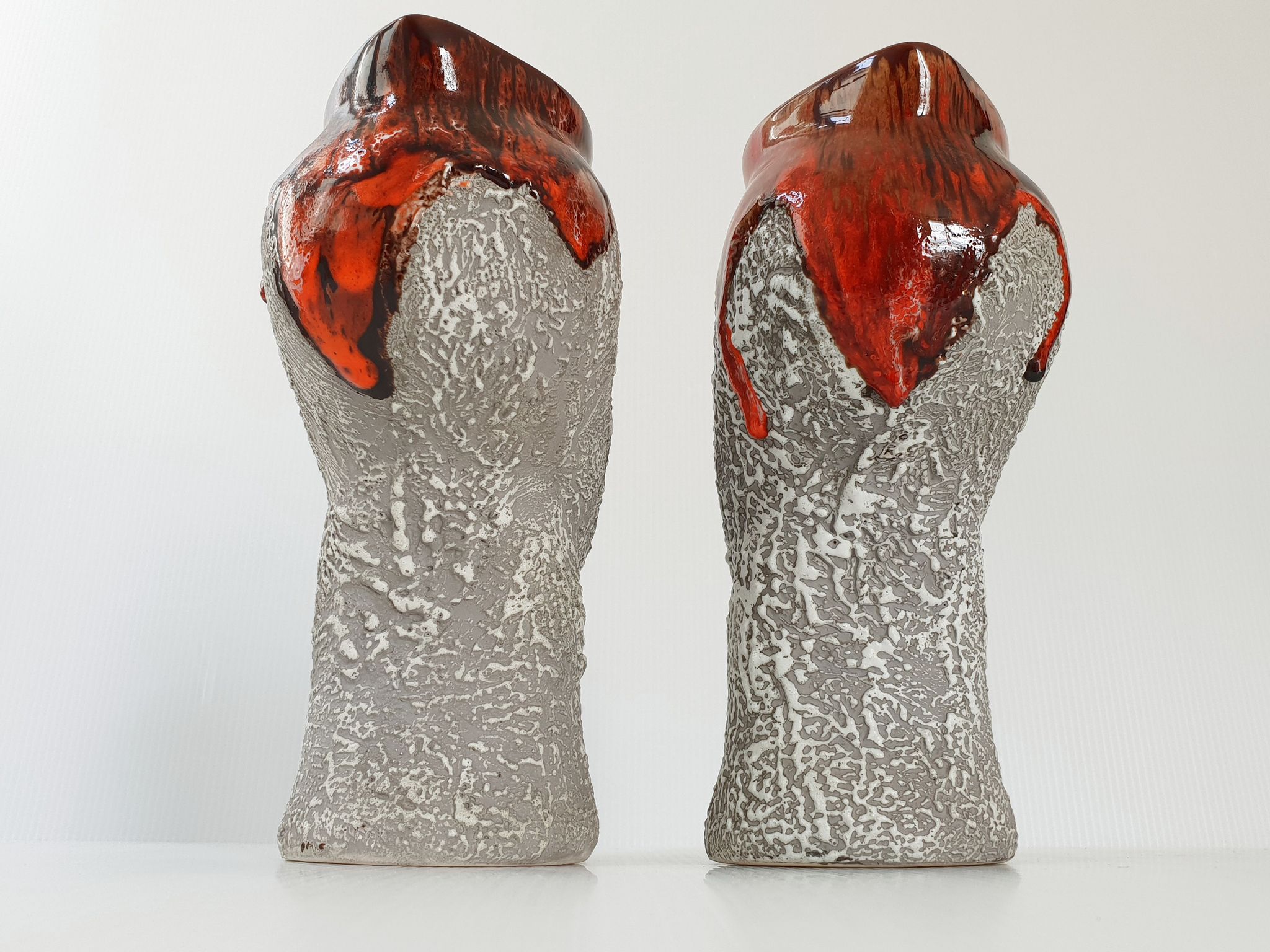 Pair of vintage zoomorphic pitchers