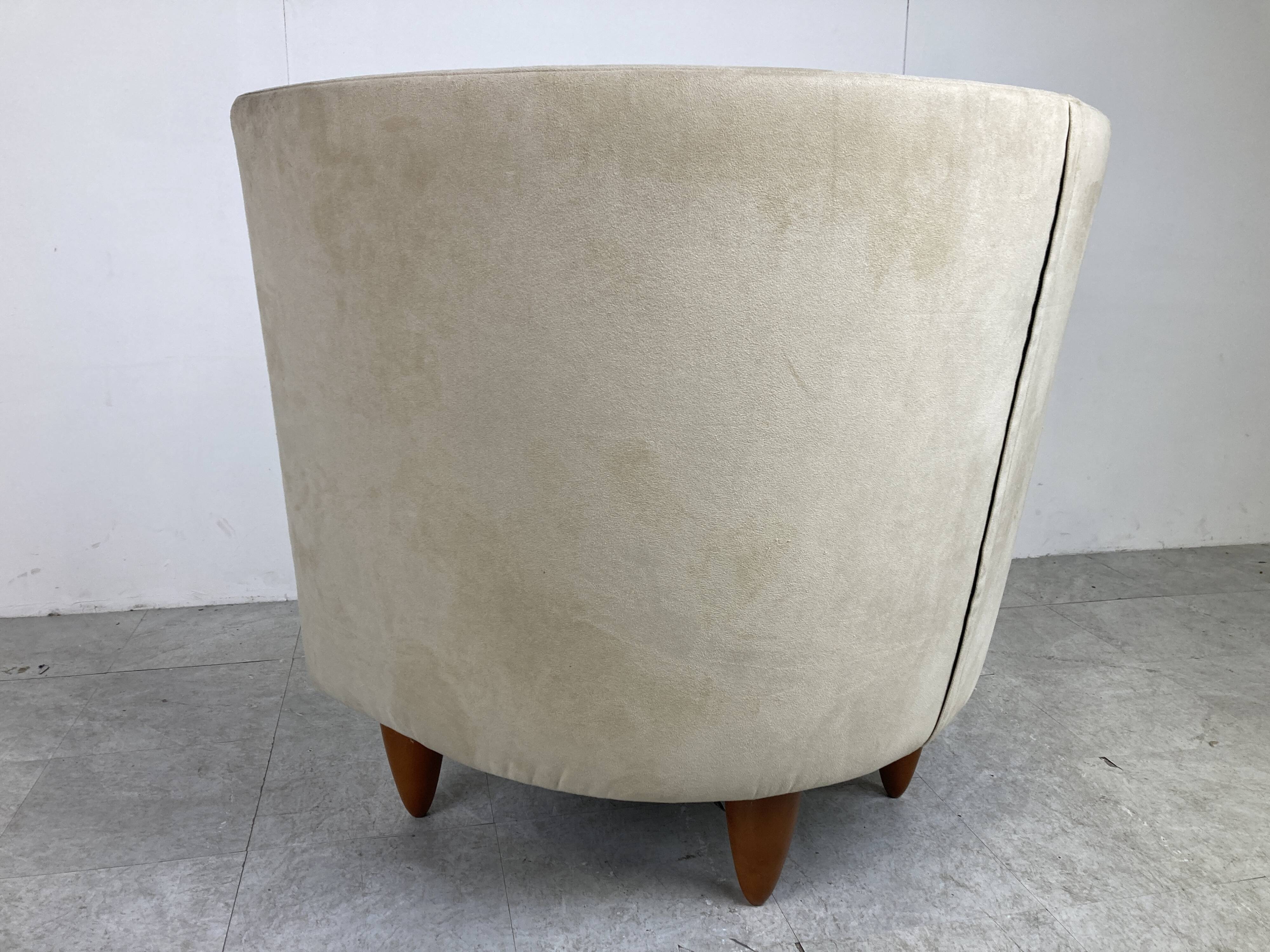 Fauteuil vintage à dossier haut par Ligne Roset, années 1990.