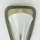 1950s sconce metal mesh and brass with white acrylic shades
