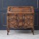 Secretary with a sloped top in solid walnut, Louis XV / Provençal style – 18th / XI