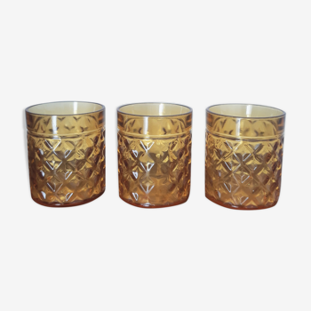 Lot de 3 verres vintage