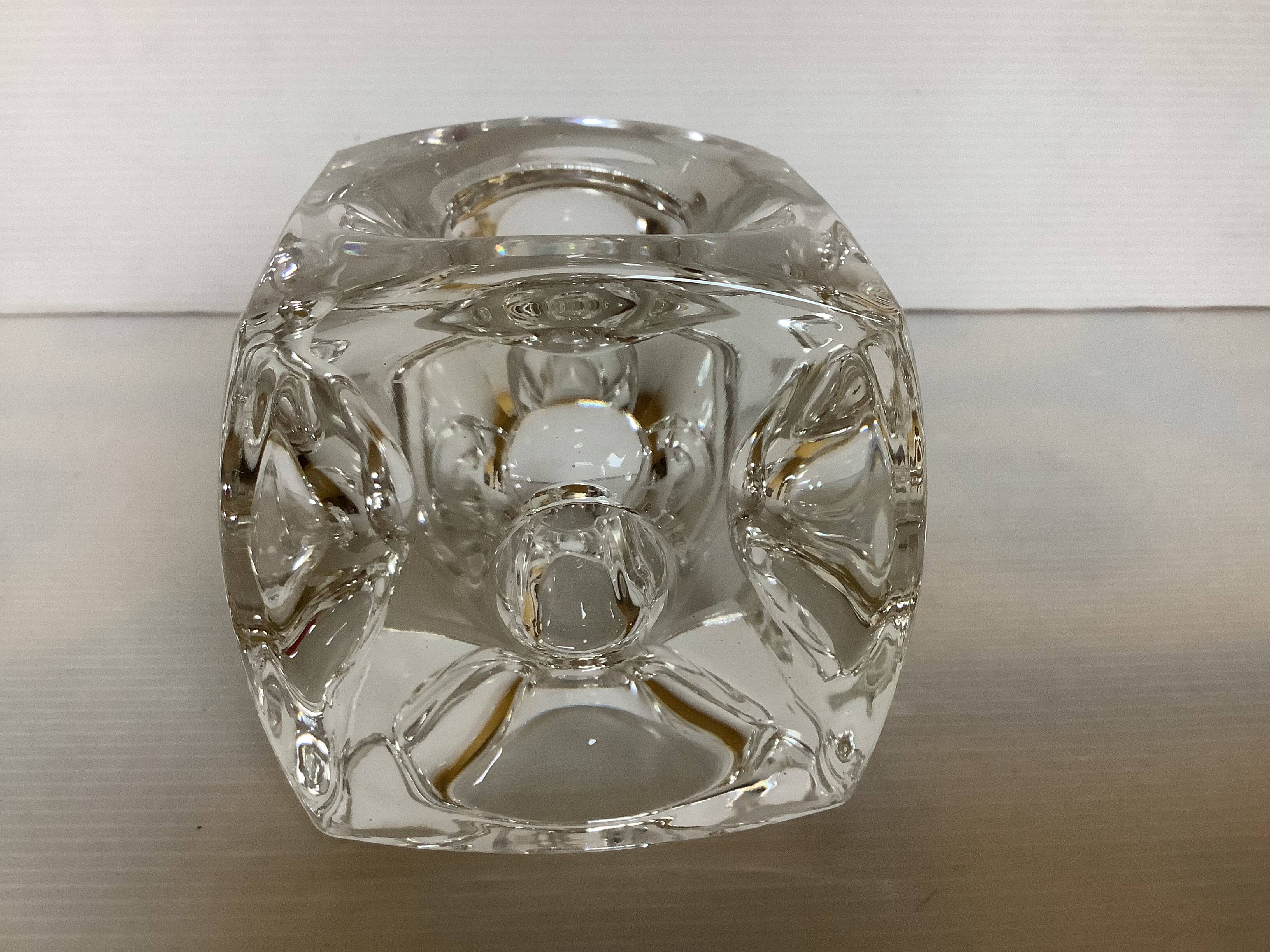 Large candle holder here cube Rudolf Jurnikl Rudolfova