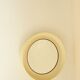 Round conical mirror in white plastic, Denmark 1960s.