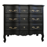 Revamped vintage black chest of drawers