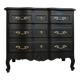 Revamped vintage black chest of drawers