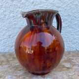 beautiful red ceramic pitcher signed