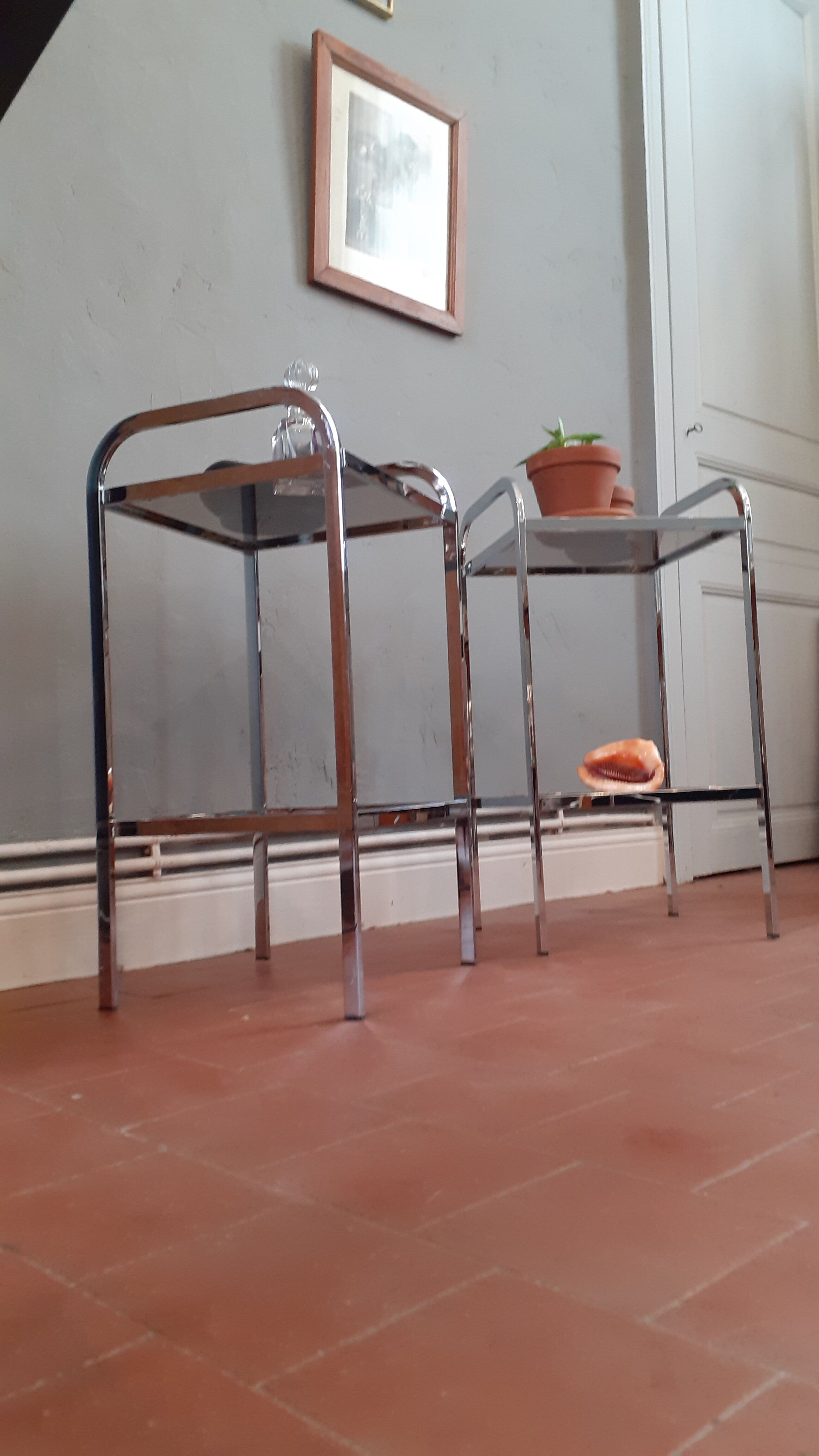 Pair of vintage 70s side table