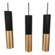 3 cylinder-shaped pendant lights from Creativ Cables (Turin, Italy)