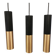 3 cylinder-shaped pendant lights from Creativ Cables (Turin, Italy)