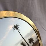 Set of 4 round polished brass mirrors – Moroccan craftsmanship – Vintage style