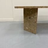 Fossil-bearing marble coffee table 70s