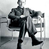 Pair of leather and steel armchairs by marcel breuer for gavina, " wassily b3 "