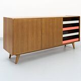 Model U-460 Sideboard in Oak by Jiří Jiroutek for Interier Praha, 1965