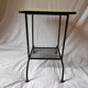 Yellow side vintage formica table and metal