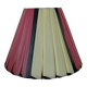 Pleated red and pale yellow plastic conical lampshade from the 1960s.