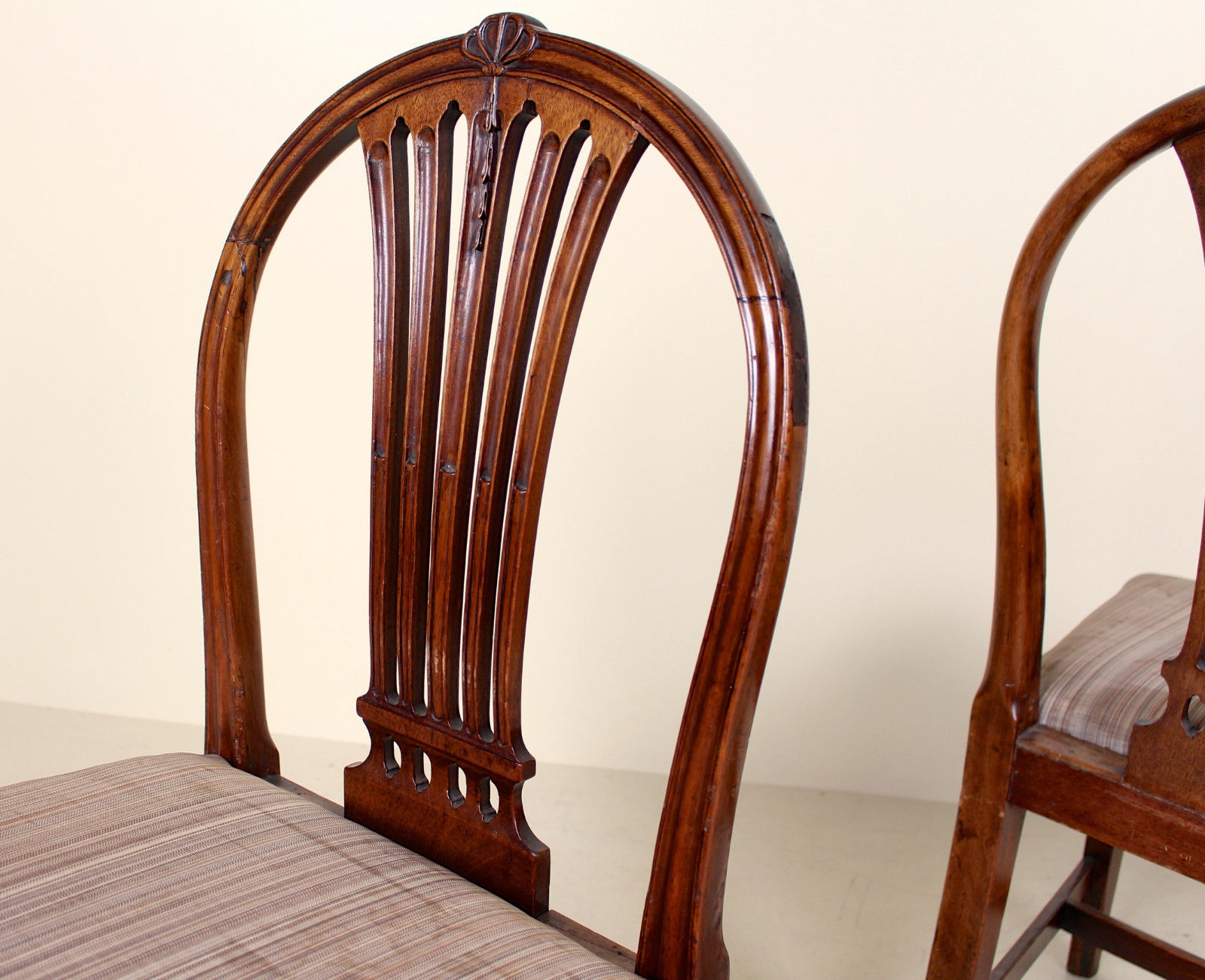 Following 5 chairs antique George IV mahogany Georgian with folder