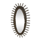 Mirror oval rattan bamboo sun 38x68cm